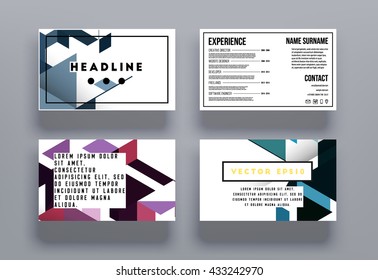Abstract Background. Geometric Shapes and Frames for Presentation, Annual Reports, Flyers, Brochures, Leaflets, Posters, Business Cards and Document Cover Pages Design. A4 Title Sheet Template