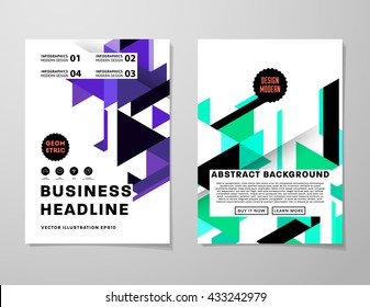 Abstract Background. Geometric Shapes and Frames for Presentation, Annual Reports, Flyers, Brochures, Leaflets, Posters, Business Cards and Document Cover Pages Design. A4 Title Sheet Template