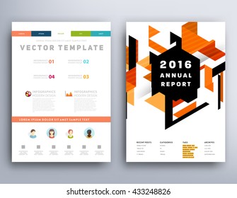 Abstract Background. Geometric Shapes and Frames for Presentation, Annual Reports, Flyers, Brochures, Leaflets, Posters, Business Cards and Document Cover Pages Design. A4 Title Sheet Template