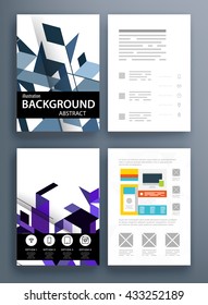 Abstract Background. Geometric Shapes and Frames for Presentation, Annual Reports, Flyers, Brochures, Leaflets, Posters, Business Cards and Document Cover Pages Design. A4 Title Sheet Template.