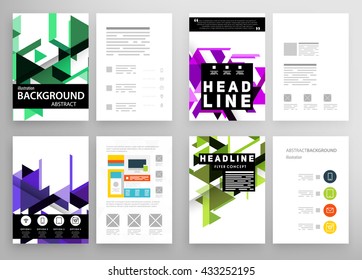Abstract Background. Geometric Shapes and Frames for Presentation, Annual Reports, Flyers, Brochures, Leaflets, Posters, Business Cards and Document Cover Pages Design. A4 Title Sheet Template.