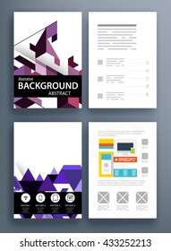 Abstract Background. Geometric Shapes and Frames for Presentation, Annual Reports, Flyers, Brochures, Leaflets, Posters, Business Cards and Document Cover Pages Design. A4 Title Sheet Template.