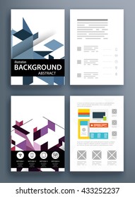 Abstract Background. Geometric Shapes and Frames for Presentation, Annual Reports, Flyers, Brochures, Leaflets, Posters, Business Cards and Document Cover Pages Design. A4 Title Sheet Template.