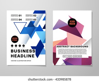Abstract Background. Geometric Shapes and Frames for Presentation, Annual Reports, Flyers, Brochures, Leaflets, Posters, Business Cards and Document Cover Pages Design. A4 Title Sheet Template.