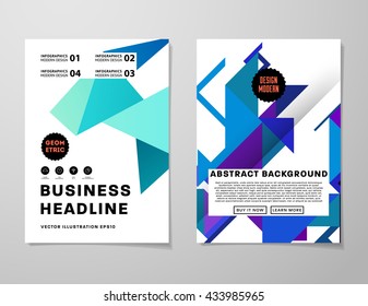 Abstract Background. Geometric Shapes and Frames for Presentation, Annual Reports, Flyers, Brochures, Leaflets, Posters, Business Cards and Document Cover Pages Design. A4 Title Sheet Template.