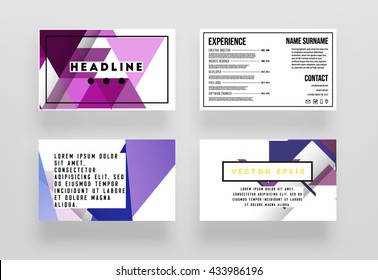 Abstract Background. Geometric Shapes and Frames for Presentation, Annual Reports, Flyers, Brochures, Leaflets, Posters, Business Cards and Document Cover Pages Design. A4 Title Sheet Template.