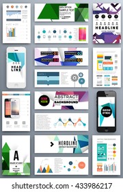 Abstract Background. Geometric Shapes and Frames for Presentation, Annual Reports, Flyers, Brochures, Leaflets, Posters, Business Cards and Document Cover Pages Design. A4 Title Sheet Template.