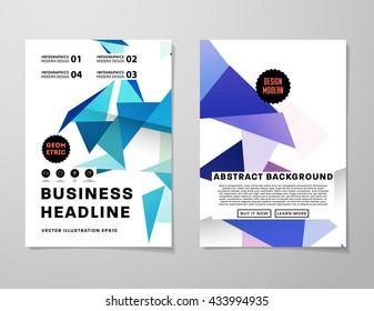 Abstract Background. Geometric Shapes and Frames for Presentation, Annual Reports, Flyers, Brochures, Leaflets, Posters, Business Cards and Document Cover Pages Design. A4 Title Sheet Template