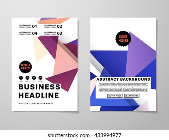 Abstract Background. Geometric Shapes and Frames for Presentation, Annual Reports, Flyers, Brochures, Leaflets, Posters, Business Cards and Document Cover Pages Design. A4 Title Sheet Template
