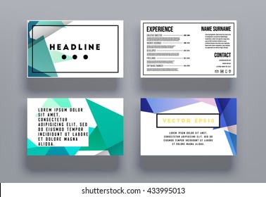 Abstract Background. Geometric Shapes and Frames for Presentation, Annual Reports, Flyers, Brochures, Leaflets, Posters, Business Cards and Document Cover Pages Design. A4 Title Sheet Template