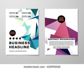 Abstract Background. Geometric Shapes and Frames for Presentation, Annual Reports, Flyers, Brochures, Leaflets, Posters, Business Cards and Document Cover Pages Design. A4 Title Sheet Template