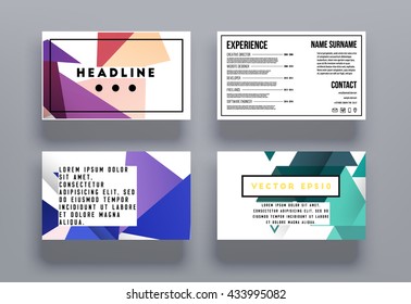 Abstract Background. Geometric Shapes and Frames for Presentation, Annual Reports, Flyers, Brochures, Leaflets, Posters, Business Cards and Document Cover Pages Design. A4 Title Sheet Template
