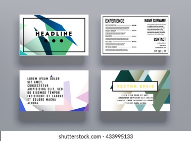 Abstract Background. Geometric Shapes and Frames for Presentation, Annual Reports, Flyers, Brochures, Leaflets, Posters, Business Cards and Document Cover Pages Design. A4 Title Sheet Template