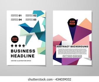 Abstract Background. Geometric Shapes and Frames for Presentation, Annual Reports, Flyers, Brochures, Leaflets, Posters, Business Cards and Document Cover Pages Design. A4 Title Sheet Template.