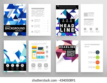 Abstract Background. Geometric Shapes and Frames for Presentation, Annual Reports, Flyers, Brochures, Leaflets, Posters, Business Cards and Document Cover Pages Design. A4 Title Sheet Template