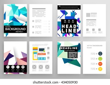 Abstract Background. Geometric Shapes and Frames for Presentation, Annual Reports, Flyers, Brochures, Leaflets, Posters, Business Cards and Document Cover Pages Design. A4 Title Sheet Template