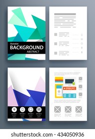 Abstract Background. Geometric Shapes and Frames for Presentation, Annual Reports, Flyers, Brochures, Leaflets, Posters, Business Cards and Document Cover Pages Design. A4 Title Sheet Template