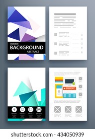 Abstract Background. Geometric Shapes and Frames for Presentation, Annual Reports, Flyers, Brochures, Leaflets, Posters, Business Cards and Document Cover Pages Design. A4 Title Sheet Template
