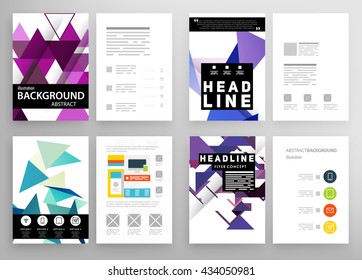 Abstract Background. Geometric Shapes and Frames for Presentation, Annual Reports, Flyers, Brochures, Leaflets, Posters, Business Cards and Document Cover Pages Design. A4 Title Sheet Template