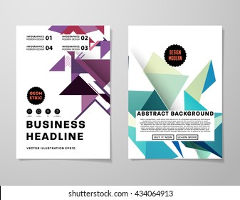 Abstract Background. Geometric Shapes and Frames for Presentation, Annual Reports, Flyers, Brochures, Leaflets, Posters, Business Cards and Document Cover Pages Design. A4 Title Sheet Template.