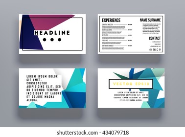 Abstract Background. Geometric Shapes and Frames for Presentation, Annual Reports, Flyers, Brochures, Leaflets, Posters, Business Cards and Document Cover Pages Design. A4 Title Sheet Template.