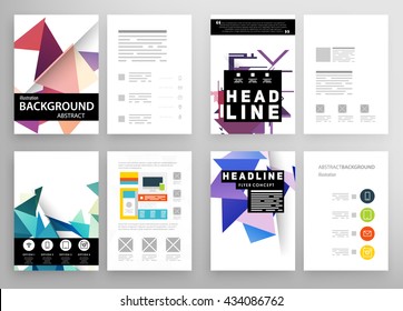 Abstract Background. Geometric Shapes and Frames for Presentation, Annual Reports, Flyers, Brochures, Leaflets, Posters, Business Cards and Document Cover Pages Design. A4 Title Sheet Template.