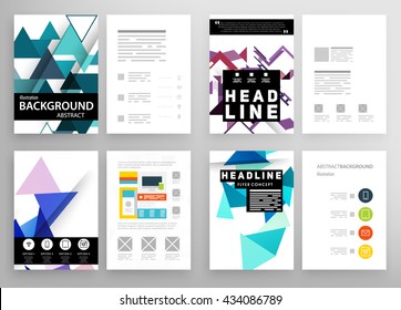Resumo do histórico. Formas e Quadros Geométricos para Apresentação, Relatórios Anuais, Panfletos, Brochuras, Folhetos, Pôsteres, Cartões de Visita e Projeto de Folhas de Capa de Documentos. Modelo De Folha De Título A4.