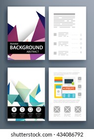 Abstract Background. Geometric Shapes and Frames for Presentation, Annual Reports, Flyers, Brochures, Leaflets, Posters, Business Cards and Document Cover Pages Design. A4 Title Sheet Template.