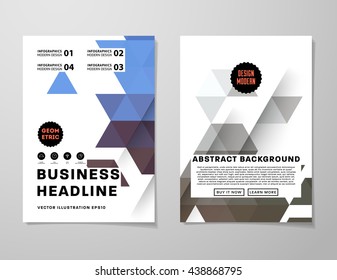 Abstract Background. Geometric Shapes and Frames for Presentation, Annual Reports, Flyers, Brochures, Leaflets, Posters, Business Cards and Document Cover Pages Design. A4 Title Sheet Template.