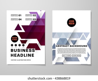 Abstract Background. Geometric Shapes and Frames for Presentation, Annual Reports, Flyers, Brochures, Leaflets, Posters, Business Cards and Document Cover Pages Design. A4 Title Sheet Template.