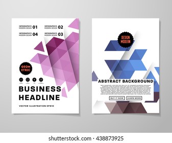 Abstract Background. Geometric Shapes and Frames for Presentation, Annual Reports, Flyers, Brochures, Leaflets, Posters, Business Cards and Document Cover Pages Design. A4 Title Sheet Template