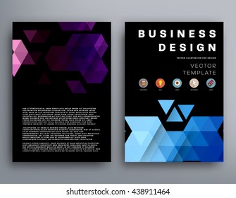 Abstract Background. Geometric Shapes and Frames for Presentation, Annual Reports, Flyers, Brochures, Leaflets, Posters, Business Cards and Document Cover Pages Design. A4 Title Sheet Template