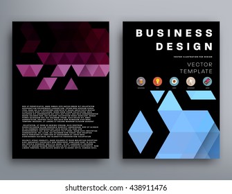 Abstract Background. Geometric Shapes and Frames for Presentation, Annual Reports, Flyers, Brochures, Leaflets, Posters, Business Cards and Document Cover Pages Design. A4 Title Sheet Template