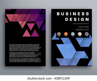 Abstract Background. Geometric Shapes and Frames for Presentation, Annual Reports, Flyers, Brochures, Leaflets, Posters, Business Cards and Document Cover Pages Design. A4 Title Sheet Template