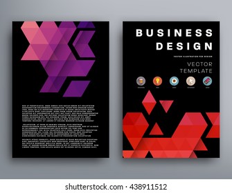 Abstract Background. Geometric Shapes and Frames for Presentation, Annual Reports, Flyers, Brochures, Leaflets, Posters, Business Cards and Document Cover Pages Design. A4 Title Sheet Template