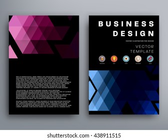 Abstract Background. Geometric Shapes and Frames for Presentation, Annual Reports, Flyers, Brochures, Leaflets, Posters, Business Cards and Document Cover Pages Design. A4 Title Sheet Template