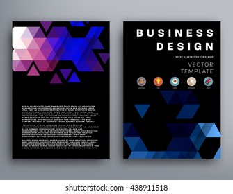 Abstract Background. Geometric Shapes and Frames for Presentation, Annual Reports, Flyers, Brochures, Leaflets, Posters, Business Cards and Document Cover Pages Design. A4 Title Sheet Template