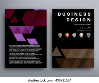 Abstract Background. Geometric Shapes and Frames for Presentation, Annual Reports, Flyers, Brochures, Leaflets, Posters, Business Cards and Document Cover Pages Design. A4 Title Sheet Template