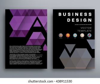Abstract Background. Geometric Shapes and Frames for Presentation, Annual Reports, Flyers, Brochures, Leaflets, Posters, Business Cards and Document Cover Pages Design. A4 Title Sheet Template