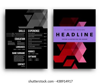 Resumo do histórico. Formas e Quadros Geométricos para Apresentação, Relatórios Anuais, Panfletos, Brochuras, Folhetos, Pôsteres, Cartões de Visita e Projeto de Folhas de Capa de Documentos. Modelo de Folha de Título A4