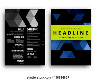 Abstract Background. Geometric Shapes and Frames for Presentation, Annual Reports, Flyers, Brochures, Leaflets, Posters, Business Cards and Document Cover Pages Design. A4 Title Sheet Template