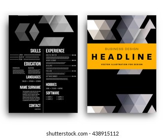 Abstract Background. Geometric Shapes and Frames for Presentation, Annual Reports, Flyers, Brochures, Leaflets, Posters, Business Cards and Document Cover Pages Design. A4 Title Sheet Template