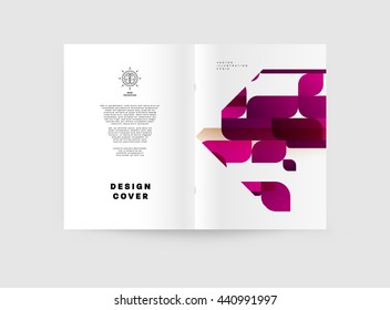 Abstract Background. Geometric Shapes and Frames for Presentation, Annual Reports, Flyers, Brochures, Leaflets, Posters, Business Cards and Document Cover Pages Design. A4 Title Sheet Template