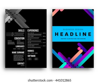 Abstract Background. Geometric Shapes and Frames for Presentation, Annual Reports, Flyers, Brochures, Leaflets, Posters, Business Cards and Document Cover Pages Design. A4 Title Sheet Template