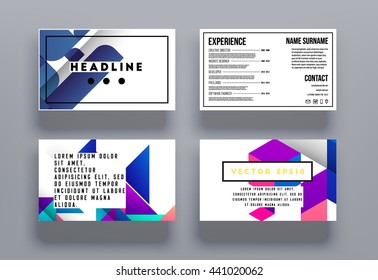 Abstract Background. Geometric Shapes and Frames for Presentation, Annual Reports, Flyers, Brochures, Leaflets, Posters, Business Cards and Document Cover Pages Design. A4 Title Sheet Template