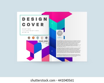 Abstract Background. Geometric Shapes and Frames for Presentation, Annual Reports, Flyers, Brochures, Leaflets, Posters, Business Cards and Document Cover Pages Design. A4 Title Sheet Template