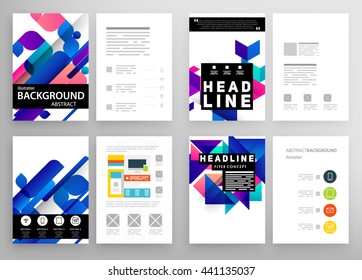 Abstract Background. Geometric Shapes and Frames for Presentation, Annual Reports, Flyers, Brochures, Leaflets, Posters, Business Cards and Document Cover Pages Design. A4 Title Sheet Template