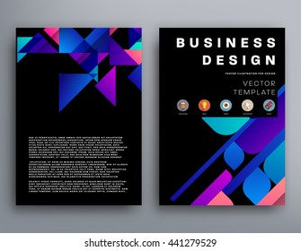 Abstract Background. Geometric Shapes and Frames for Presentation, Annual Reports, Flyers, Brochures, Leaflets, Posters, Business Cards and Document Cover Pages Design. A4 Title Sheet Template
