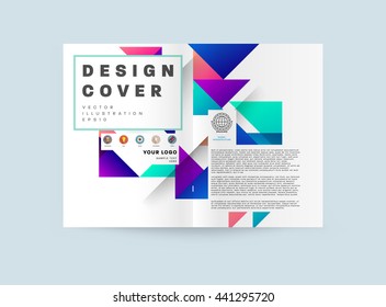 Abstract Background. Geometric Shapes and Frames for Presentation, Annual Reports, Flyers, Brochures, Leaflets, Posters, Business Cards and Document Cover Pages Design. A4 Title Sheet Template