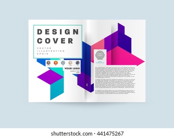 Abstract Background. Geometric Shapes and Frames for Presentation, Annual Reports, Flyers, Brochures, Leaflets, Posters, Business Cards and Document Cover Pages Design. A4 Title Sheet Template